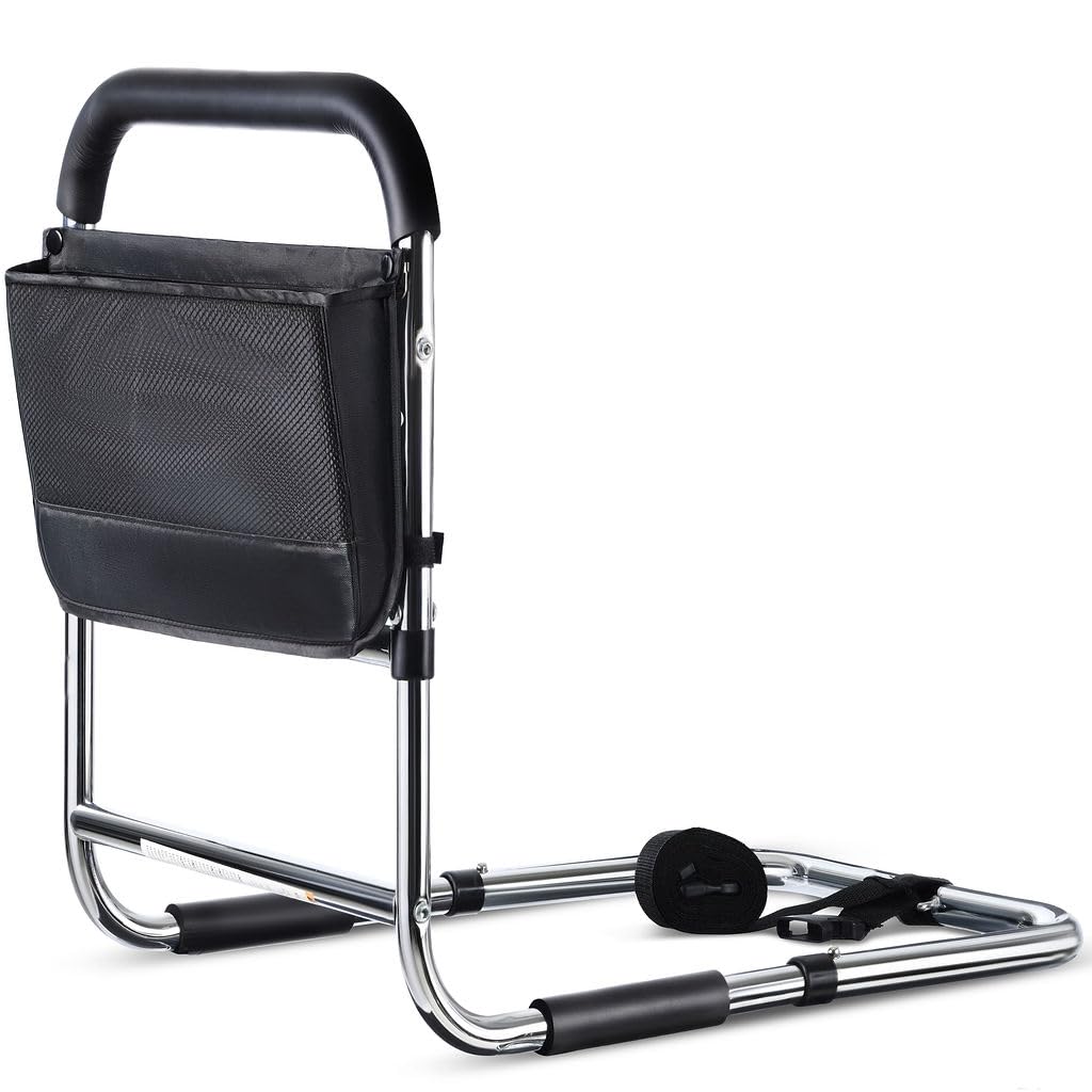 Medical king Bed Assist Rail Without Legs Bed Assist Rails for Seniors ASTM Approved Bed Assist bar with Storage Pocket Easy to get in or Out of Bed Safely with Floor Support