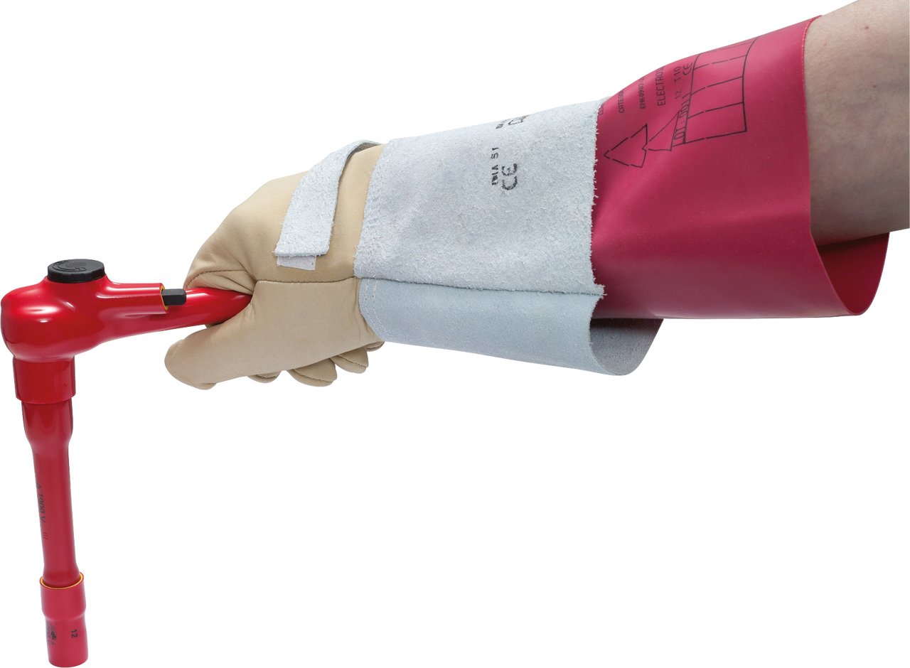 KS TOOLS 117.1662 Gants d'électricien en Naturalex Rouge - Taille 10
