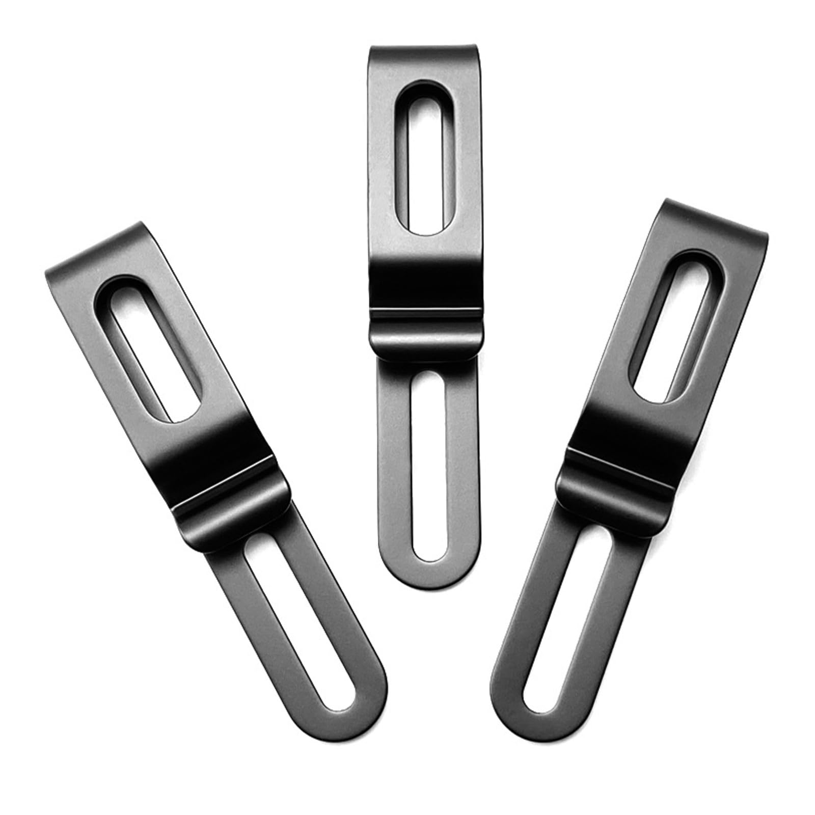 Kydex Clip de ceinture en acier inoxydable pour étui Kydex, gaine, pochette Mag, étui à couteaux, portefeuille, noir