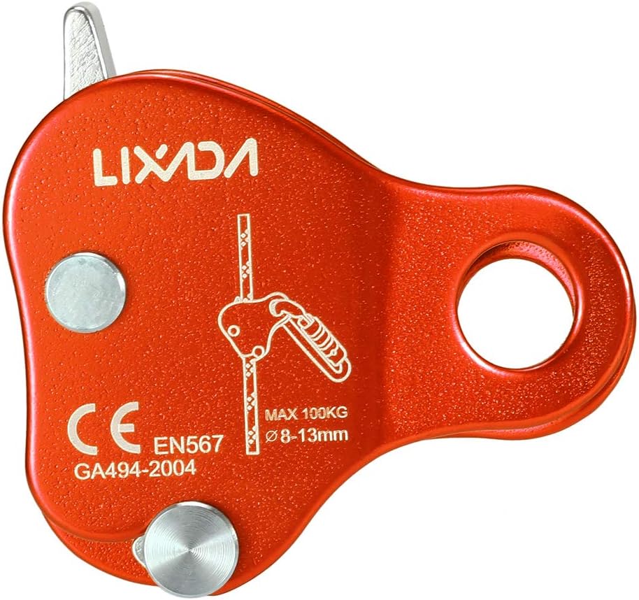 Rock Climbing Ascender Ultralight Fall Arrest Protection Belay Device Self-Locking 8-13MM Rope Grip Clamp for Outdoor Climbing and Rescue