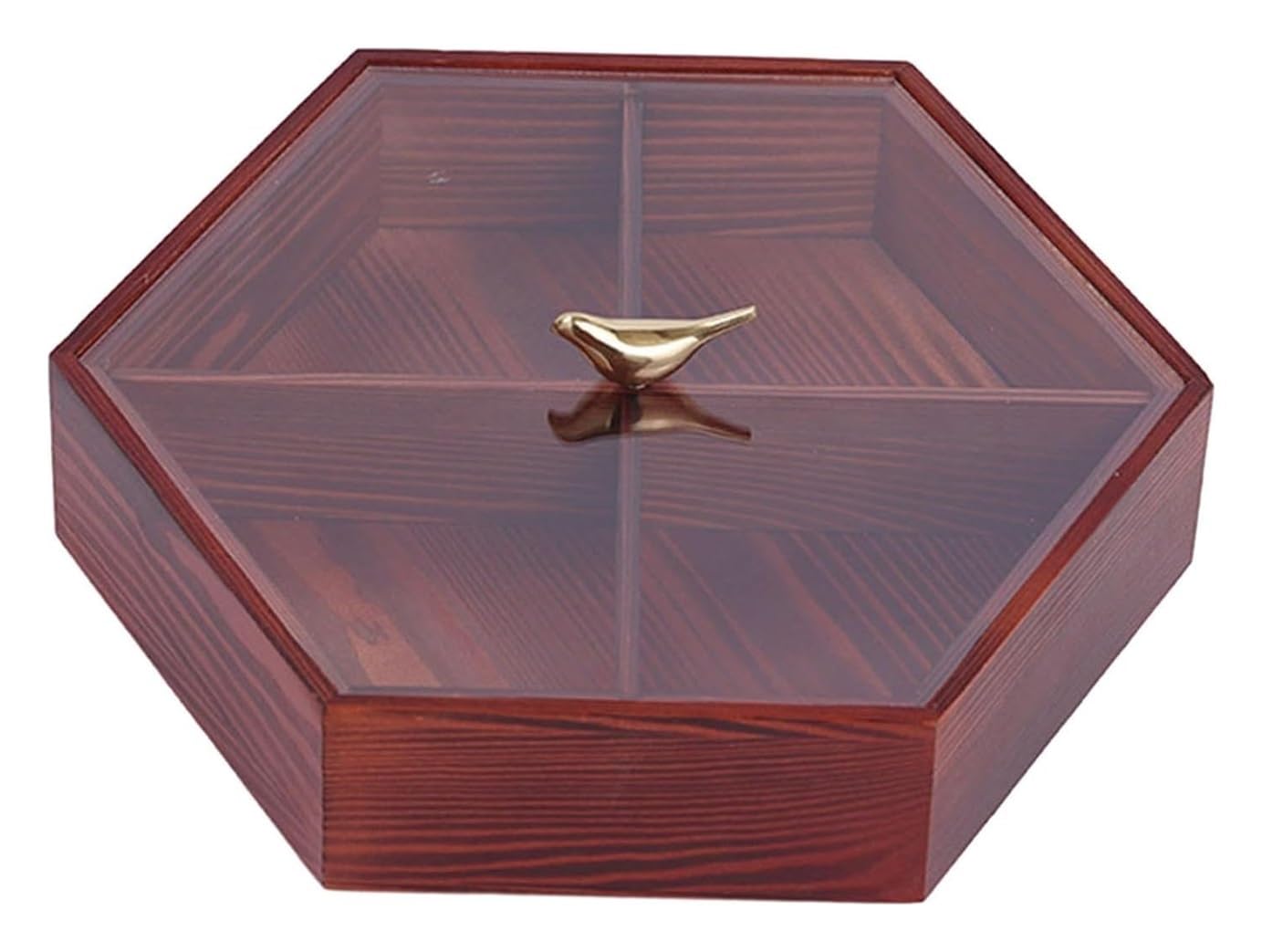Wooden Snacks Serving Platter With Cover