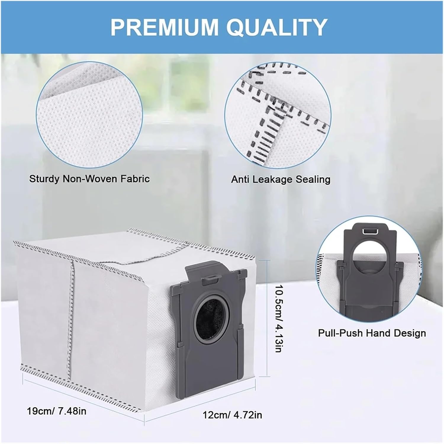 Compatible for Dreame X40 Ultra/X30 Ultra/L10s Pro Vacuum Cleaner Parts Activated Carbon Dust Bag Mop Cloth Accessories(U)