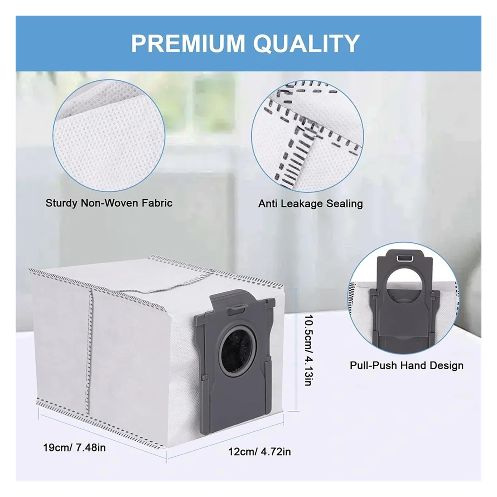 YUGHKBN Compatible for Dreame X40 Ultra/X30 Ultra/L10s Pro Vacuum Cleaner Parts Activated Carbon Dust Bag Mop Cloth Accessories(Q)