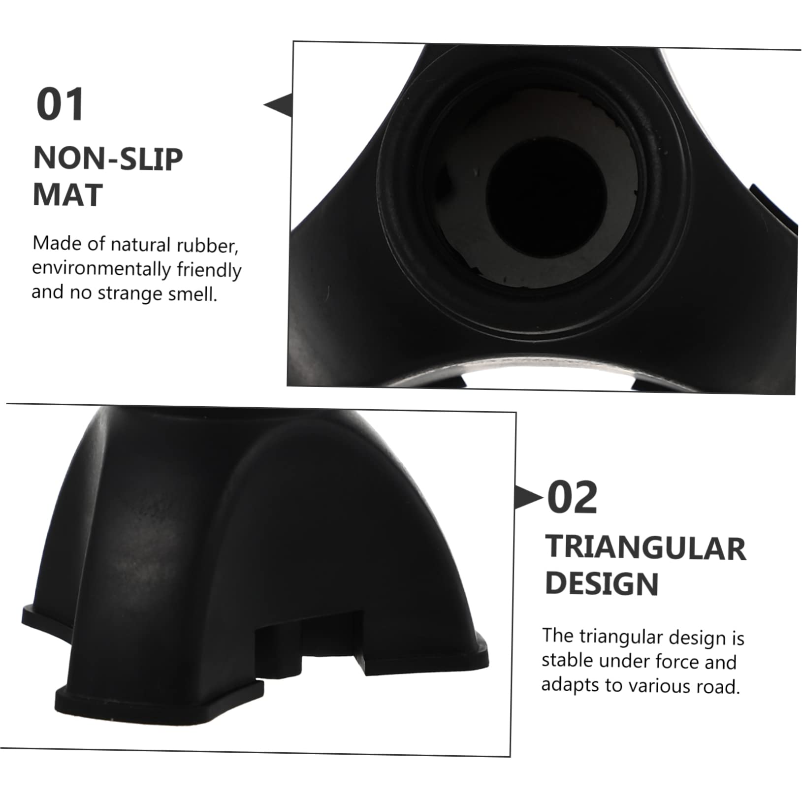 Didiseaon Replacement Walking Stick Head Hiking Poles Tip Anti-Slip Rubber Feet for Slippy Surfaces Roads