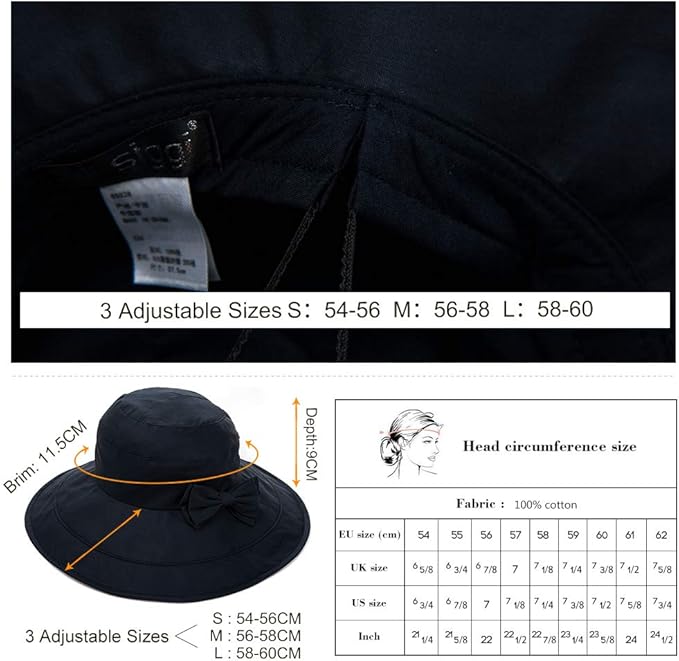 Sombrero de verano plegable de algodón para mujer miniatura 6