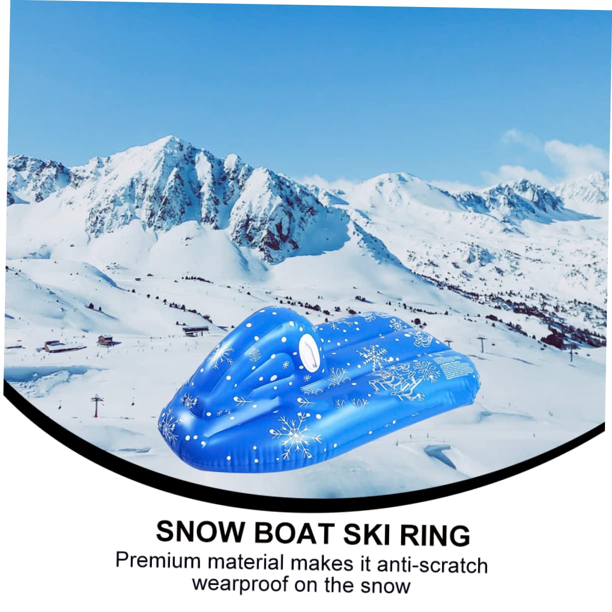 Happyyami Slitta Da Neve Gonfiabile in Pvc Per Ragazzo Ragazza Cerchio Da Neve Resistente Attrezzatura Da Sci Leggera e Portatile Per Giochi Invernali