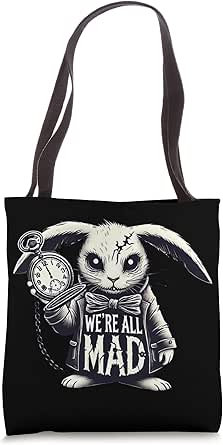 Amazon.com: Alice in Wonderland - We're All Mad White Rabbit Mad Hatter ...