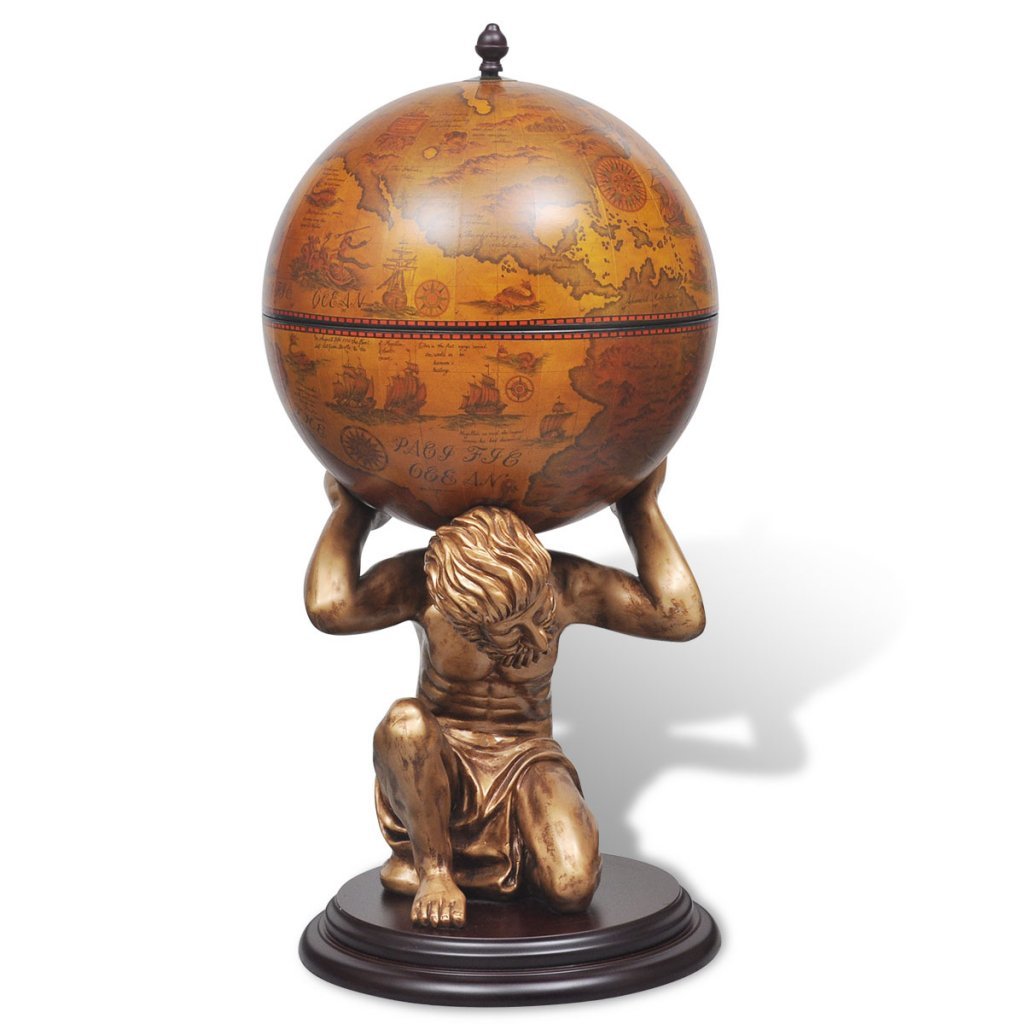Festnight Mobile Bar/Vino a Forma di Globo Atlas 42 x 42 x 85 cm