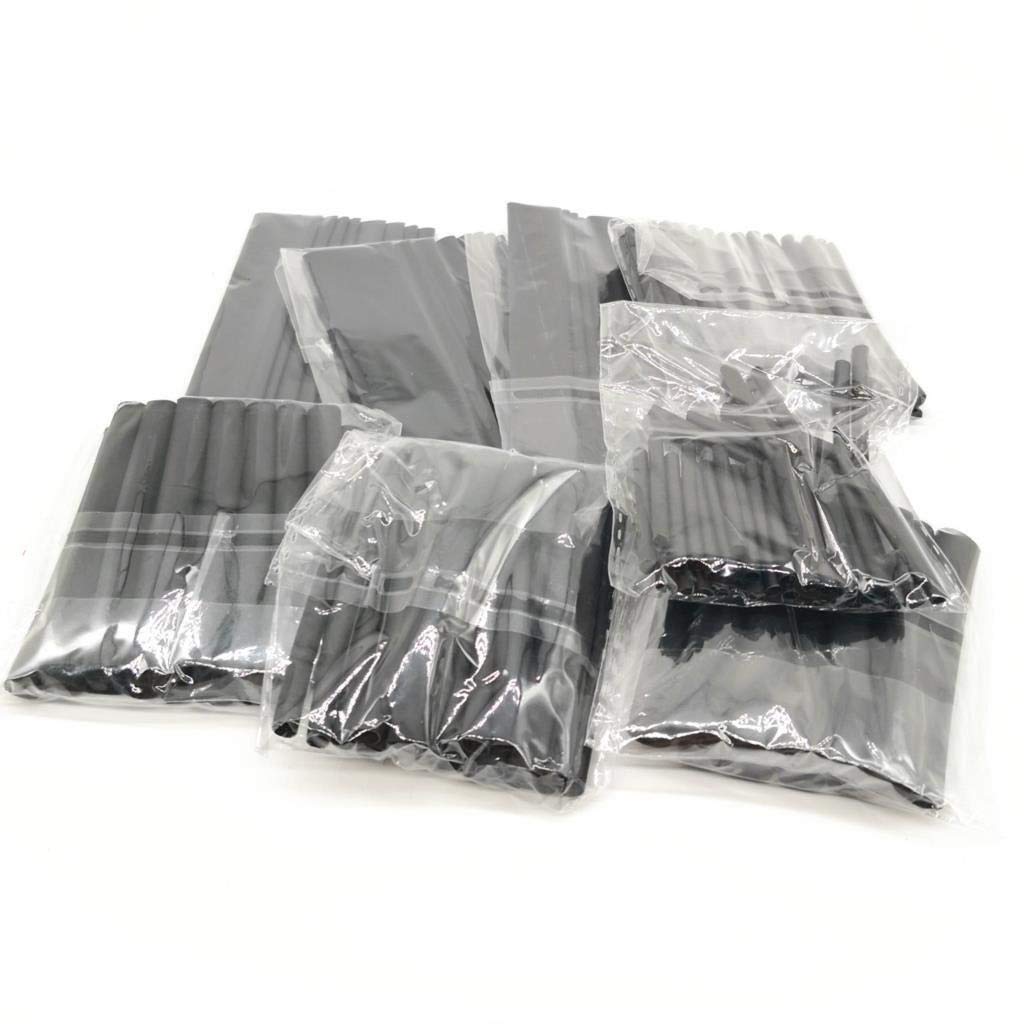 MINGYUE Heat Shrink Tube Kit Insulation Sleeving Termoretractil Polyolefin Shrinking Assorted Heat Shrink Tubing Wire Cable heat shrink tubing (Color : 127Pcs Black)