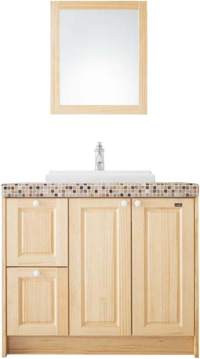 Amazon ウッドワン 無垢の木の洗面台 幅945mm 片引出仕様 タイルカウンター 扉グレード Nz50 ナチュラル色 Woodone 洗面化粧 台 おしゃれ洗面台 洗面台