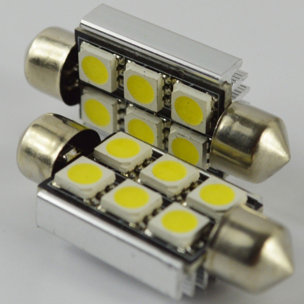 KaTur 10 szt. 36 mm żarówka kopułowa Festoon 5050 SMD 6 LED C5W samochód LED, auto wnętrze drzwi lampa oświetlenie ścieżki 12 V lampa robocza stylizacja samochodu
