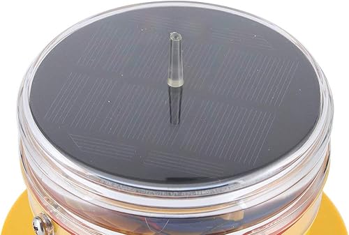 Miniatura 6 de AYNEFY Luz de baliza, luces de baliza intermitentes alimentadas por energía solar, IP68 impermeable, luz LED para barco, iluminación de 360 grados,