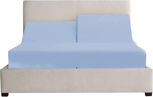 Miniatura 7 de Juego de sábanas de tamaño King dividido superior para camas ajustables, juego de sábanas de tamaño King con media división para camas ajustables,