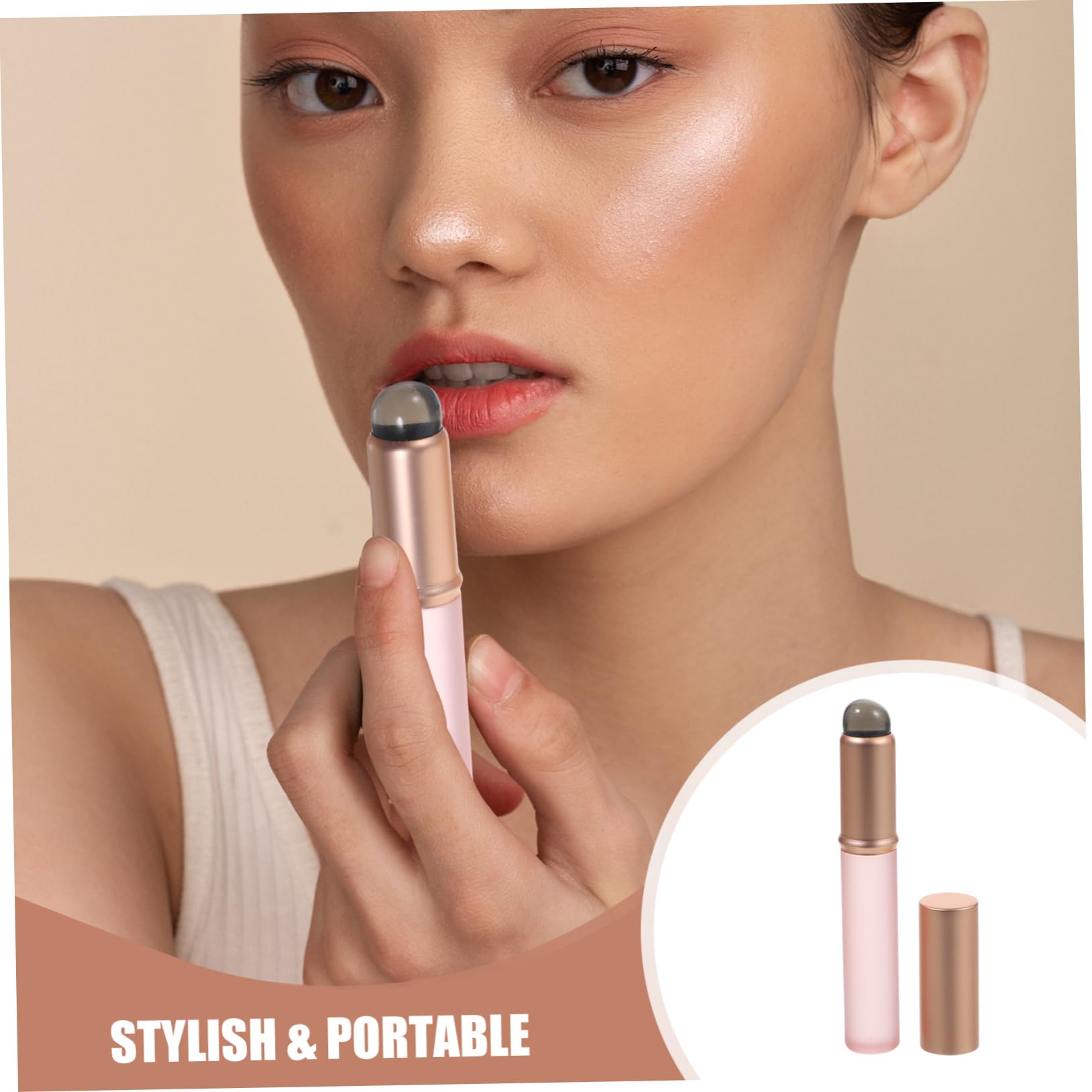 SOESFOUFU Lip Brush for Women Makeup Tools Portable Lipstick Applicator Lip Gloss Pigment