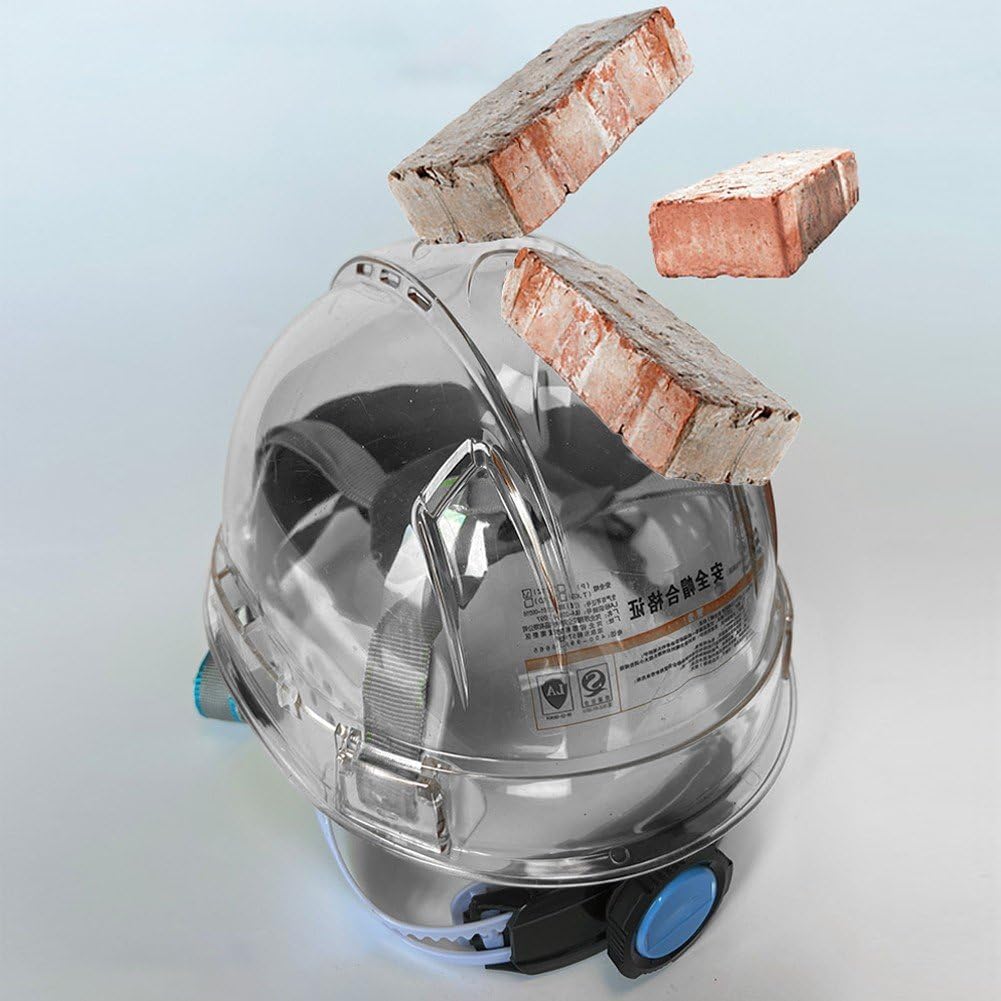 Przezroczysty przemysłowy kask ochronny, kask ochronny budowlany, kask ochronny dla pracowników, regulowany daszek ochronny do leśnictwa, pracowników budowlanych
