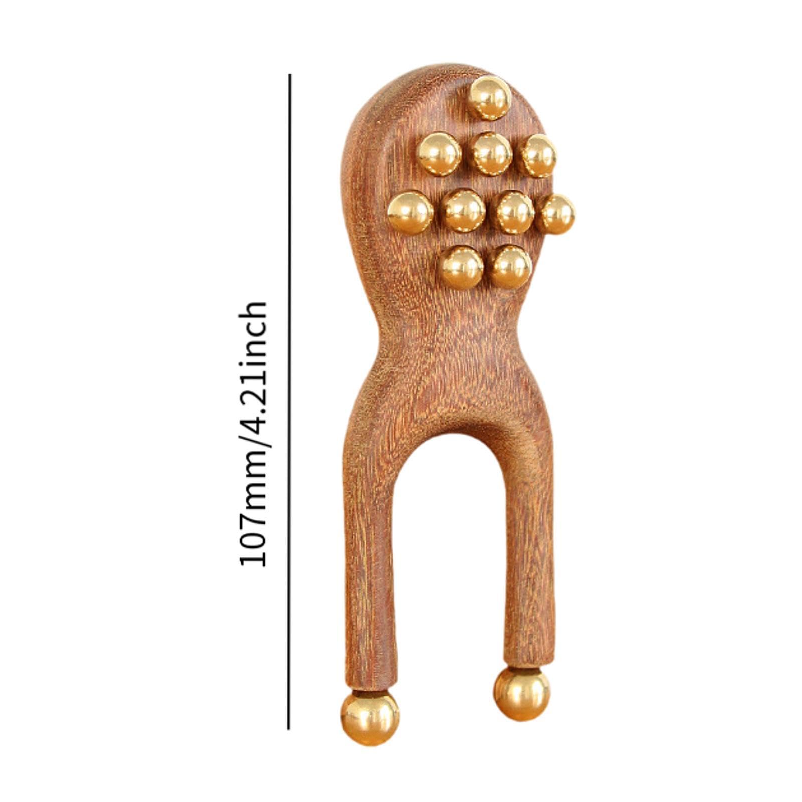 Oshhni Rodillos de madera para masaje facial Guasha, fáciles de usar, portátiles, ligeros, para masaje facial manual, regalo para mujeres y hombres.