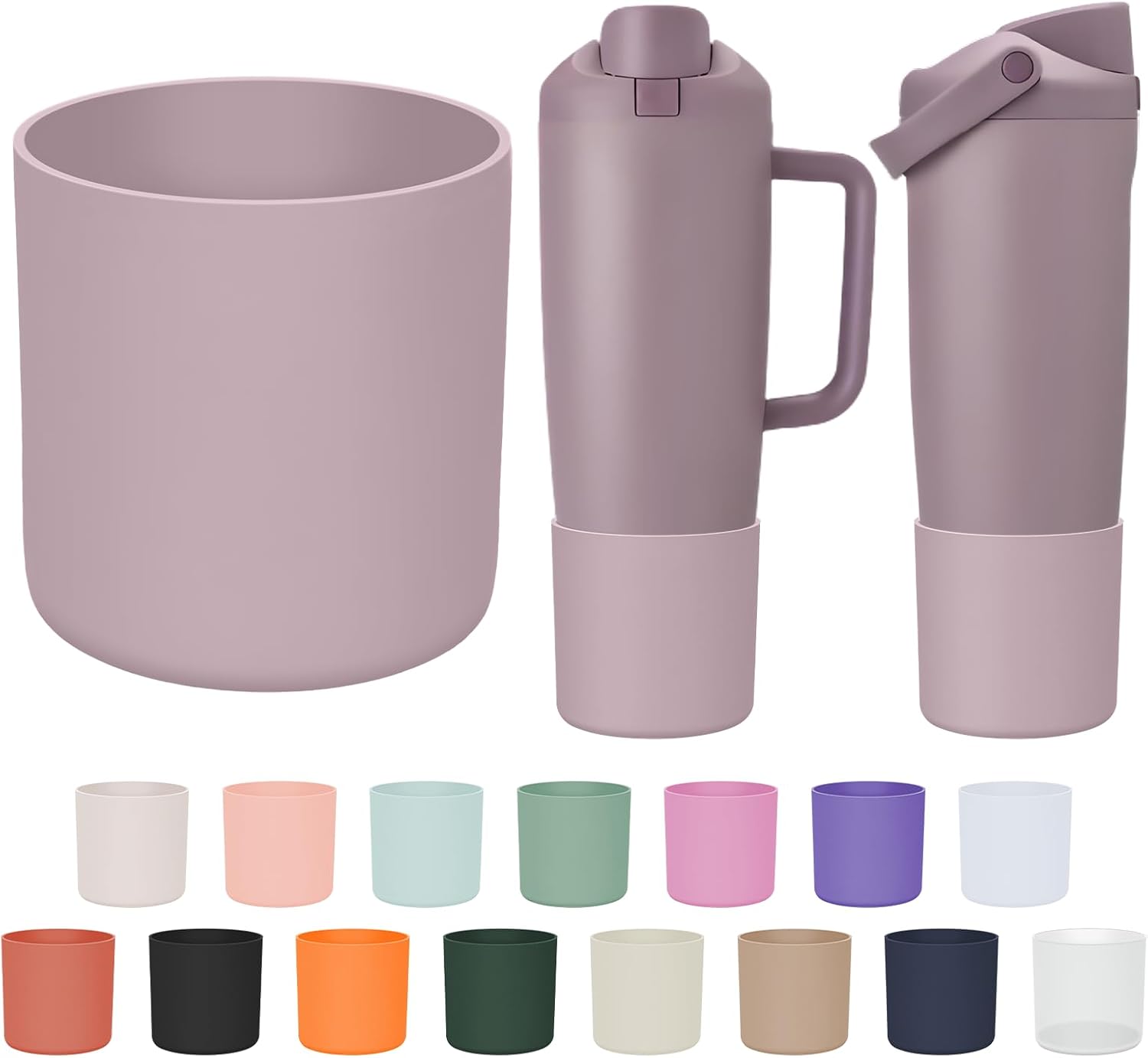 Silicone Higher Boot Compatible with Owala 30oz & 40oz FreeSip Sway Bottles & Tumblers, Large Protection Anti-slip Bottom Cover Sleeve for Freesip Sway Tumbler and Bottle