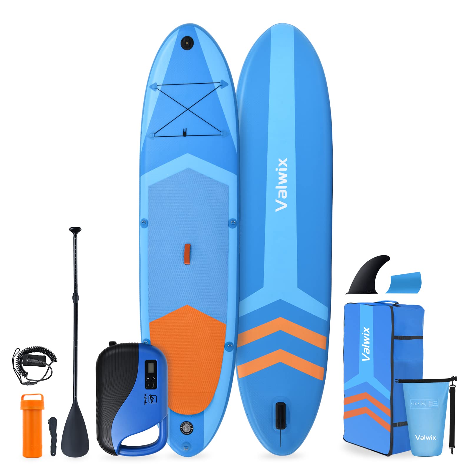 Valwix Inflatable Stand Up Paddle Board w/Electric Pump & Builtin