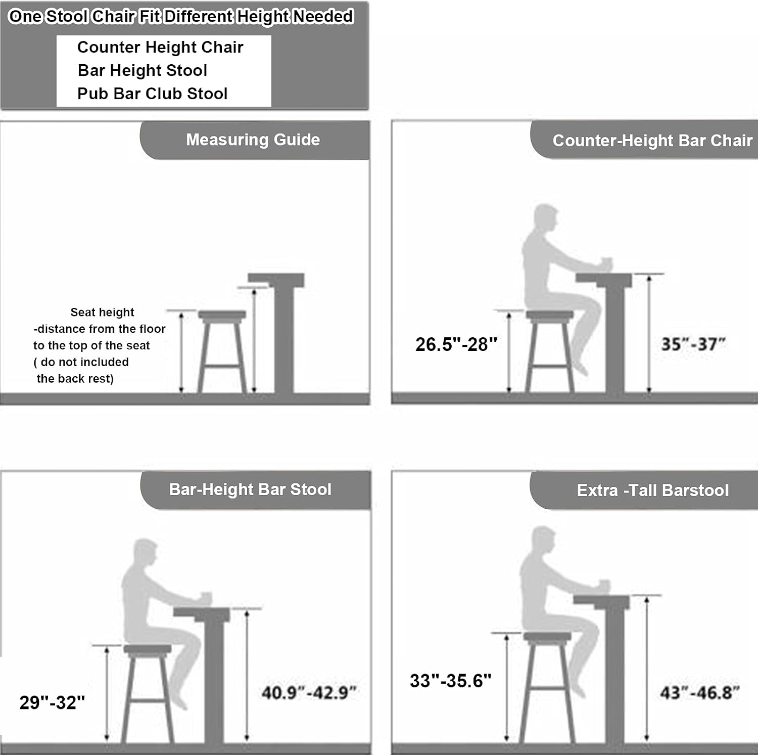 asunflower Bar Stools Set of 4, Gray Velvet Modern Adjustable Swivel Barstools, Comfy Tuffted Backrest Hydraulic Kitchen Island Counter Chairs for Home Decor, Café Shop, Kitchen Dining Room