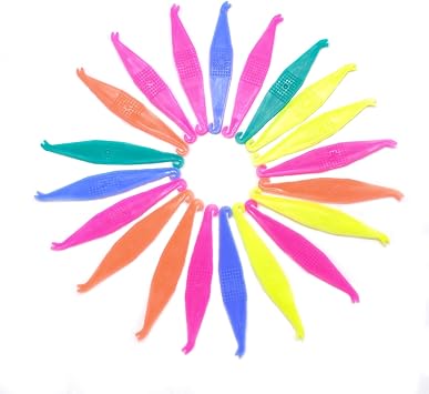 Dental Elastic Rubber Bands Placers for Braces Disposable Plastic Orthodontic Elastic Placers Multi-color 20PCS