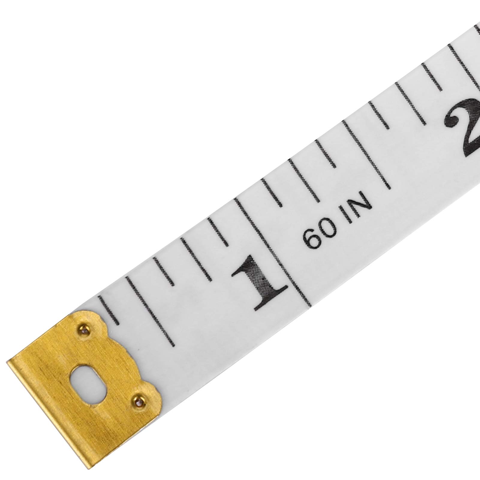 100 unidades de cinta métrica suave, regla de costura de plástico flexible para medir el cuerpo, cinta de sastre con doble escala y extremos de metal para medir superficies curvas
