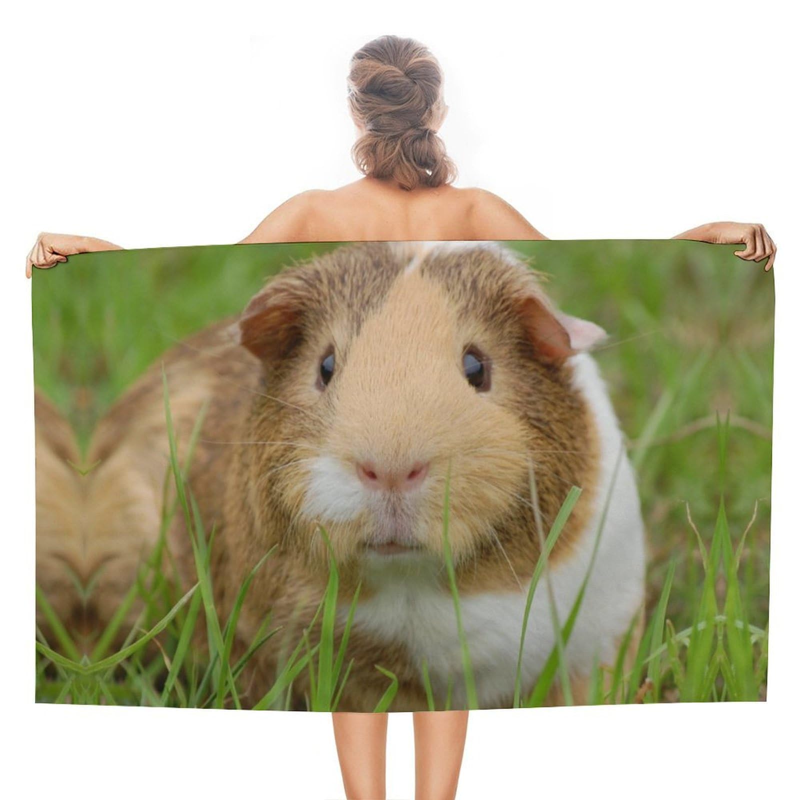 LEDFCVSU Beach Towel, Guinea Pig Bath Towel, Absorbent Towel for Swimming, Sports, Travel