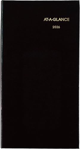 AT-A-GLANCE Agenda 2026, semainier et mensuel, 7,6 x 15,2 cm, format de poche, c