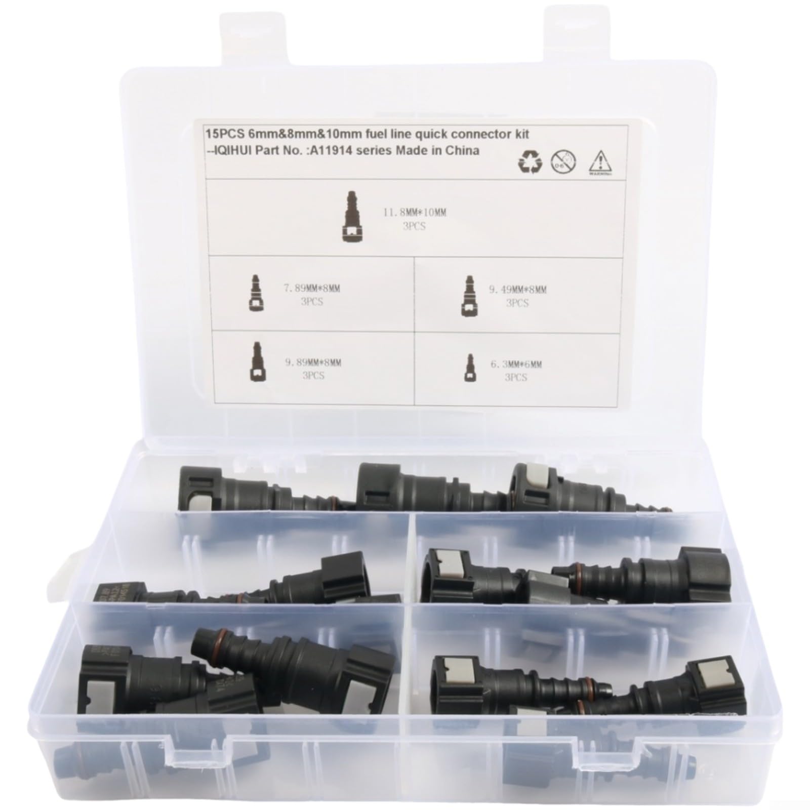 Kit para manguera de aceite diésel de alta resistencia de 15 piezas para taller