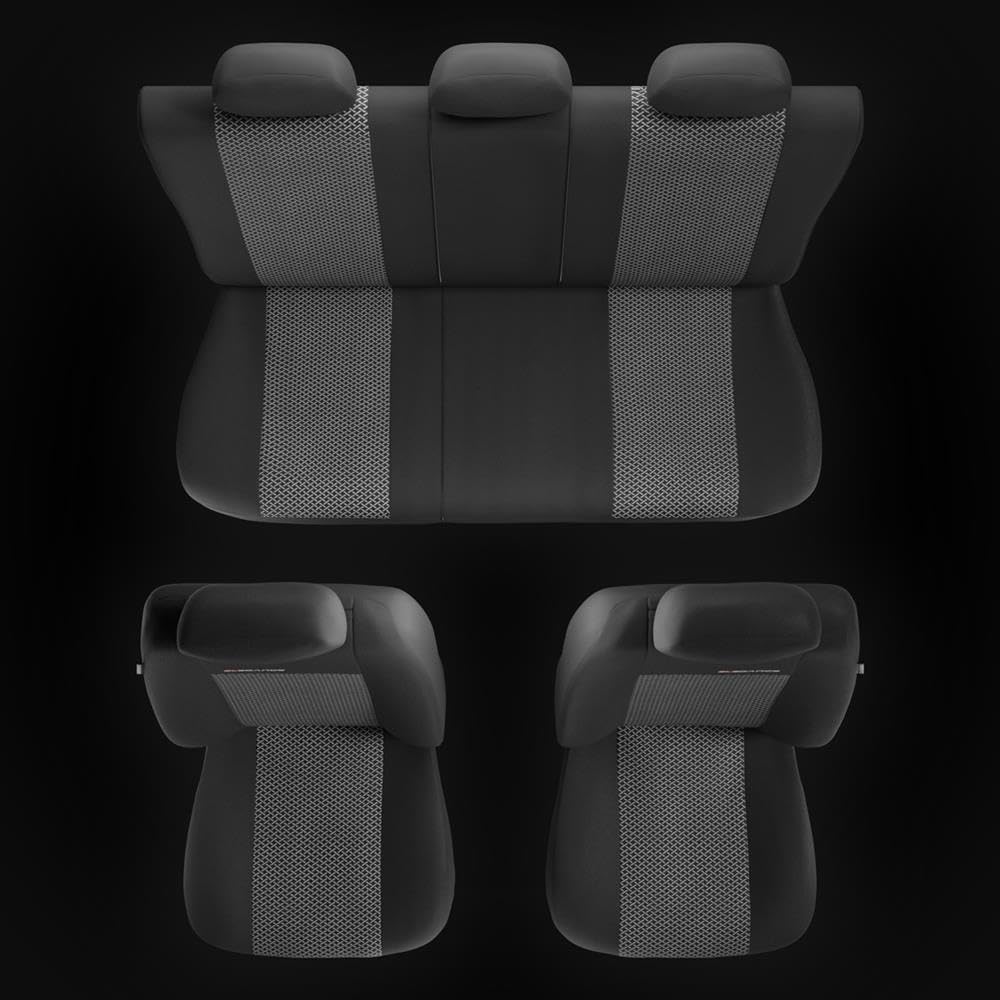 Mossa Fundas Asientos Coche aptas para Renault Clio 1998-. UNE-2 | II, III, IV, V - Sport Tourer, Hatchback
