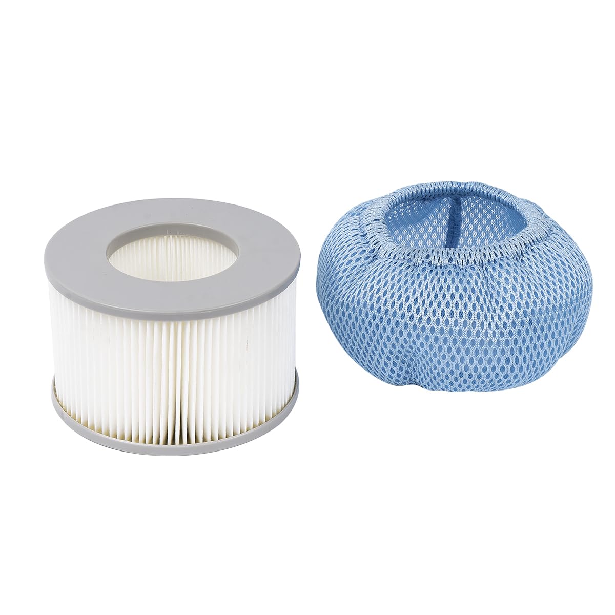 YanBan Zestaw filtrów zamiennych kompatybilny z Mspa obecnymi wannami z hydromasażem, zawiera 2 filtry w wersji ulepszonej + 2 siatki ochronne