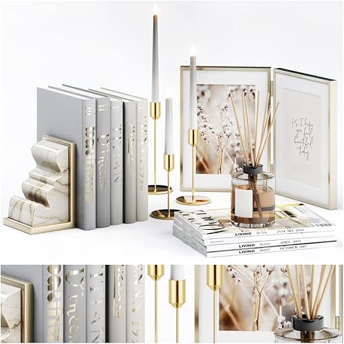 Miniatura 4 de Portavelas dorado, juego de 6 portavelas cónicos, de metal, para centros de mesa, bodas, cenas, fiestas