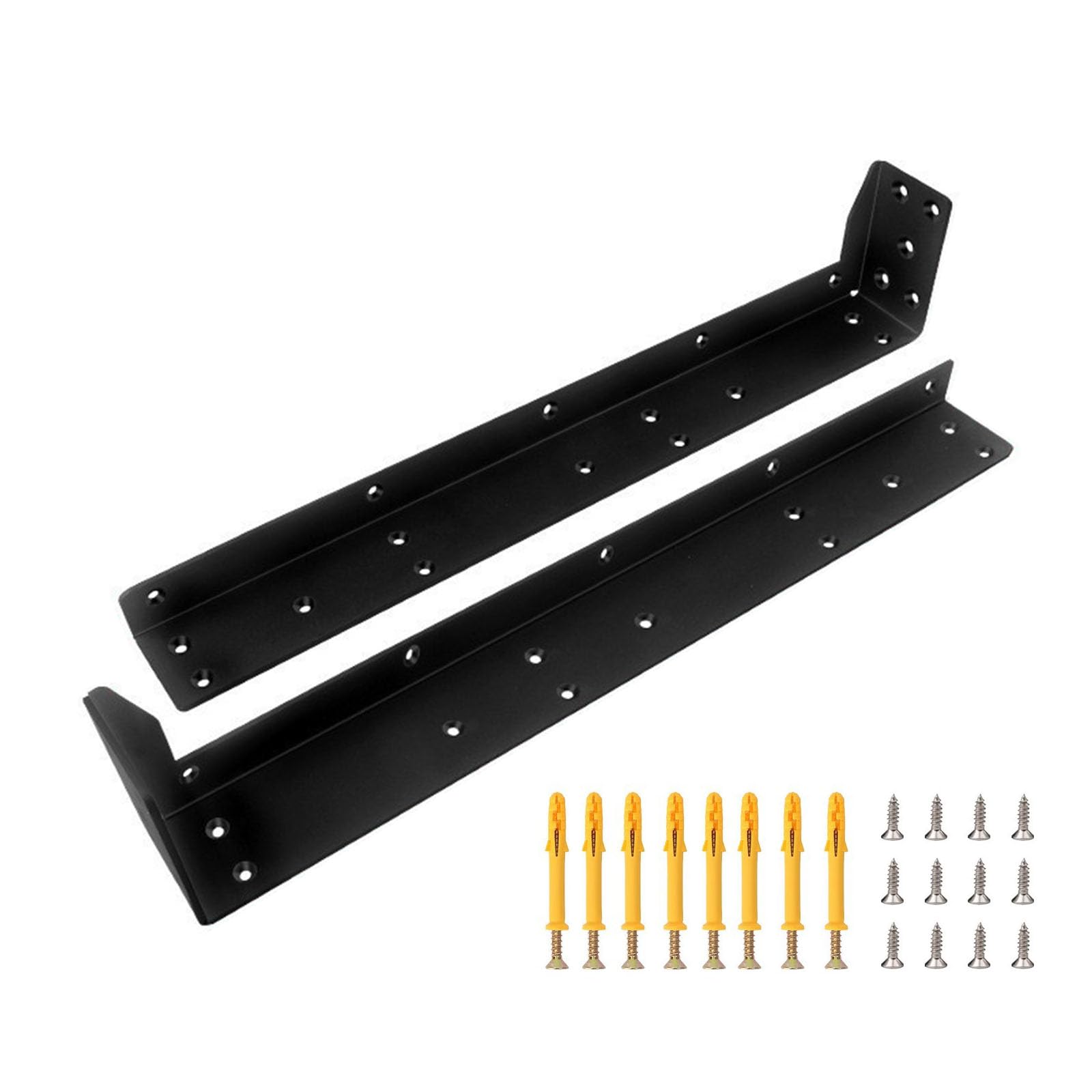 Shyyoulqe Multicolor Duty Metal Shelves Brackets Thicked Invisible L Brackets Wall Mounted Layer Board Bracket Enduring Suspended Tripod Shelf
