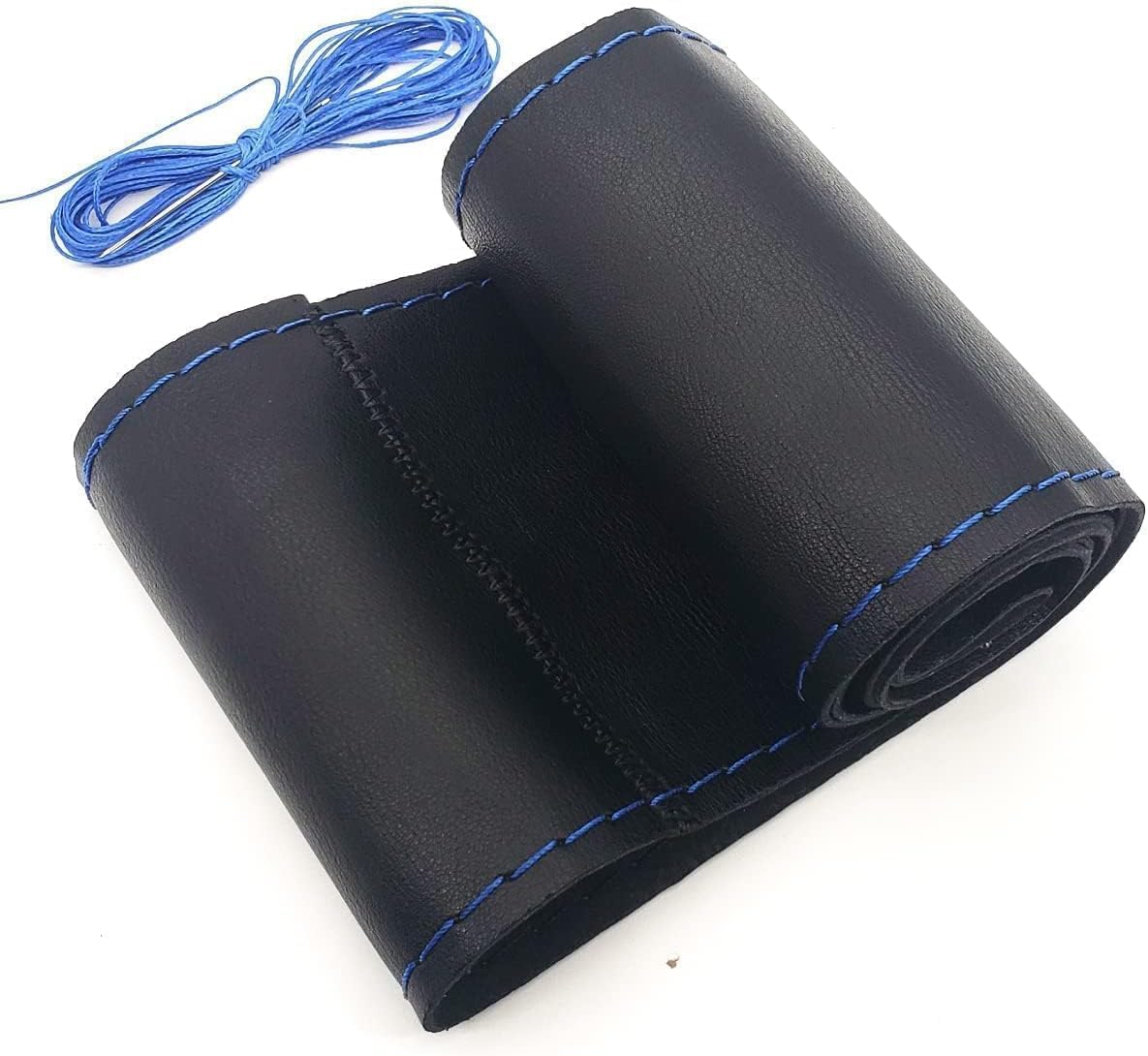 ブルーレザー カートランクハンドルカバー PU ユニバーサルフィット 38cm / 15インチ