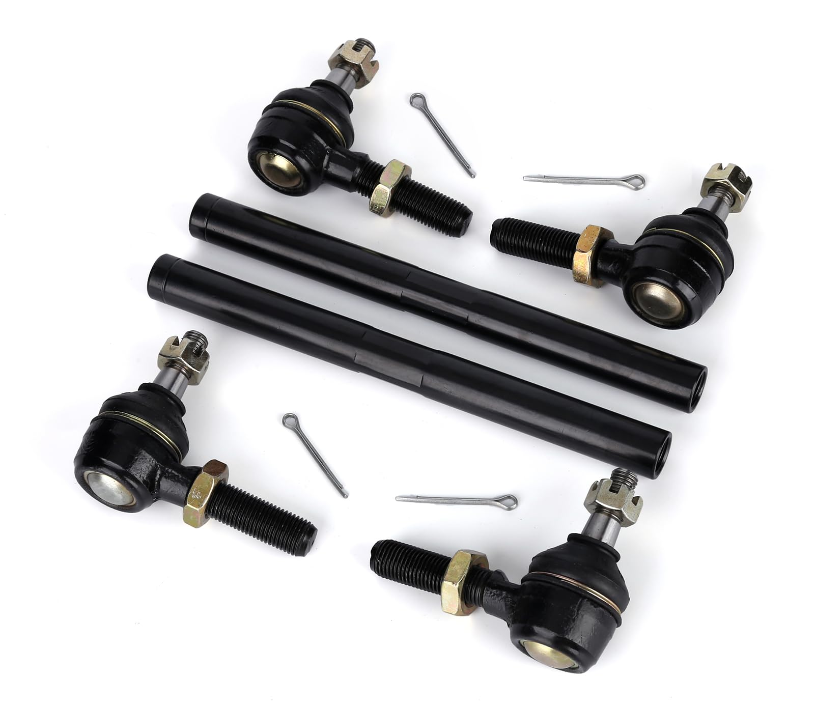 Photo 1 of HIRABBIT 70074-G01 Golf Steering Tie Rod End Assembly with Shaft (2pack), Compatible with EZGO TXT Medalist Golf Cart 1994-2000 Replaces# 70074G01, 70074-G02, 70074G02