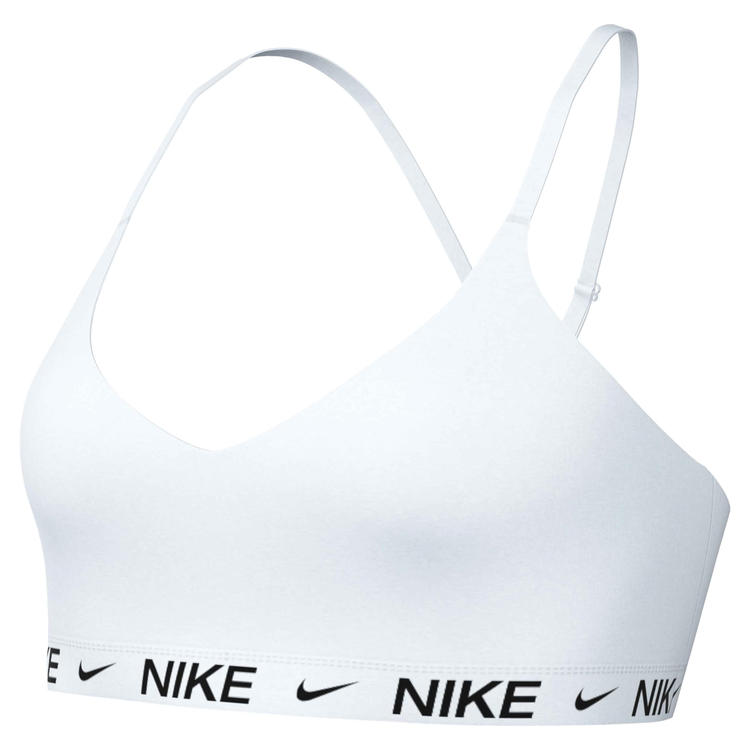 Nike Womens Training Dri-Fit Indy Light Support Sports Bra - White