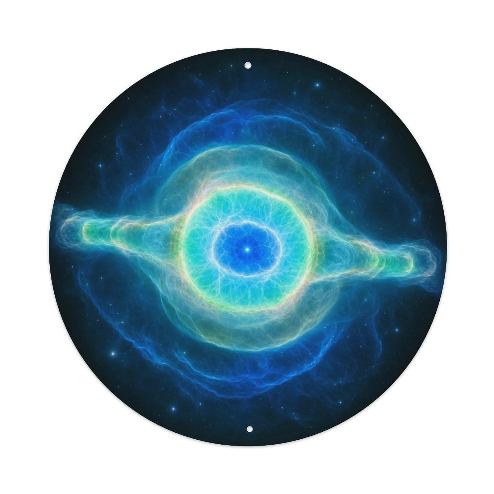 Odgynaw 8X8inch(20X20cm) Retro Space Ngc 7009 Saturn Nebula Observatory View Metal Tin Sign