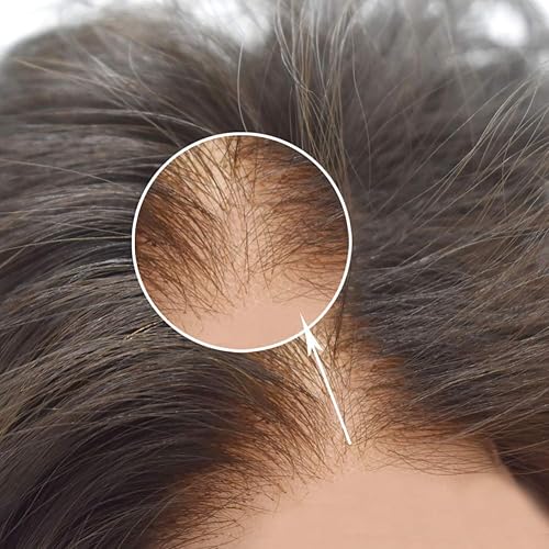 Miniatura 3 de Toupee para hombres, cabello humano real, encaje frontal suizo para hombre, pieza de cabello de encaje tipo tupé, nudos blanqueados, línea de
