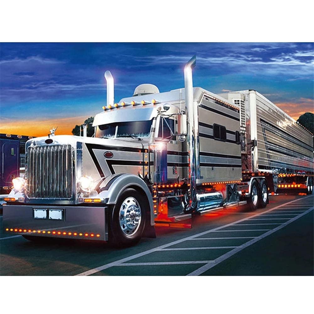 5D Diamond Painting Kits Complets,Camion D'hiver Peinture En Diamant Kits Pour Adultes Enfants DIY Broderie Diamant Full Cristal Strass Point De Croix