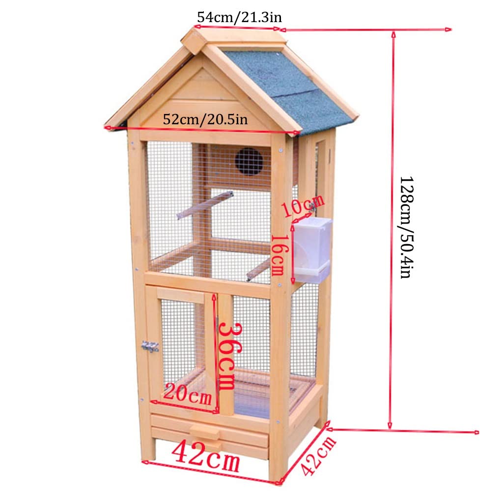Amazon.co.jp: 木製鳥かご、屋外鳥鳥小屋屋内インコケージ、鳥用止まり