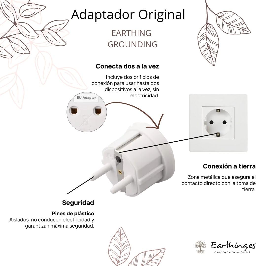 Mat de Cama Grounding | Alfombrilla Earthing para Sueño Profundo, Reducir Estrés e Inflamación | Cubrecolchón Conductivo PU Seguro (Incluye Adaptador EU) (XL - 137x185cm)