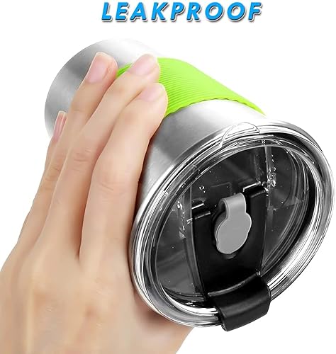 Miniatura 4 de ShineMe Vasos para niños con pajitas y tapas, 12 onzas a prueba de derrames con mangas, vaso de agua reutilizable para niños y adultos, vaso de