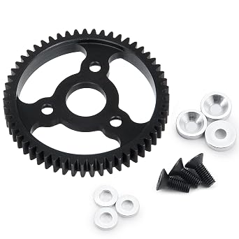 0.8M 32P 55T Spur Gear for Arrma Tra-xxas Slash 4x4 Granite Senton | Typhon Blx 3S 4S 2wd 1/10 RC Upgrade Steel Gears