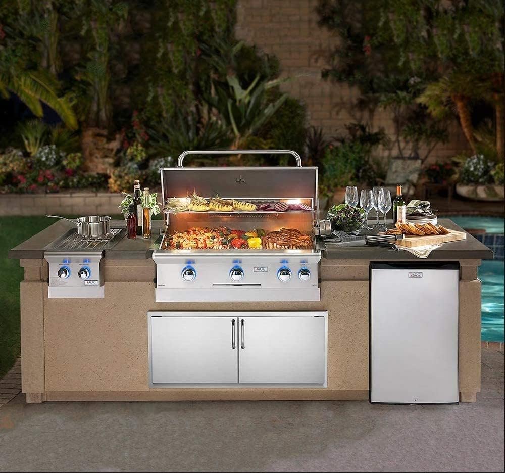 AMS Fireplace | American Outdoor Grill T-Series 30-Inch 3-Burner Built-In Natural Gas Grill With Rotisserie |30NBT