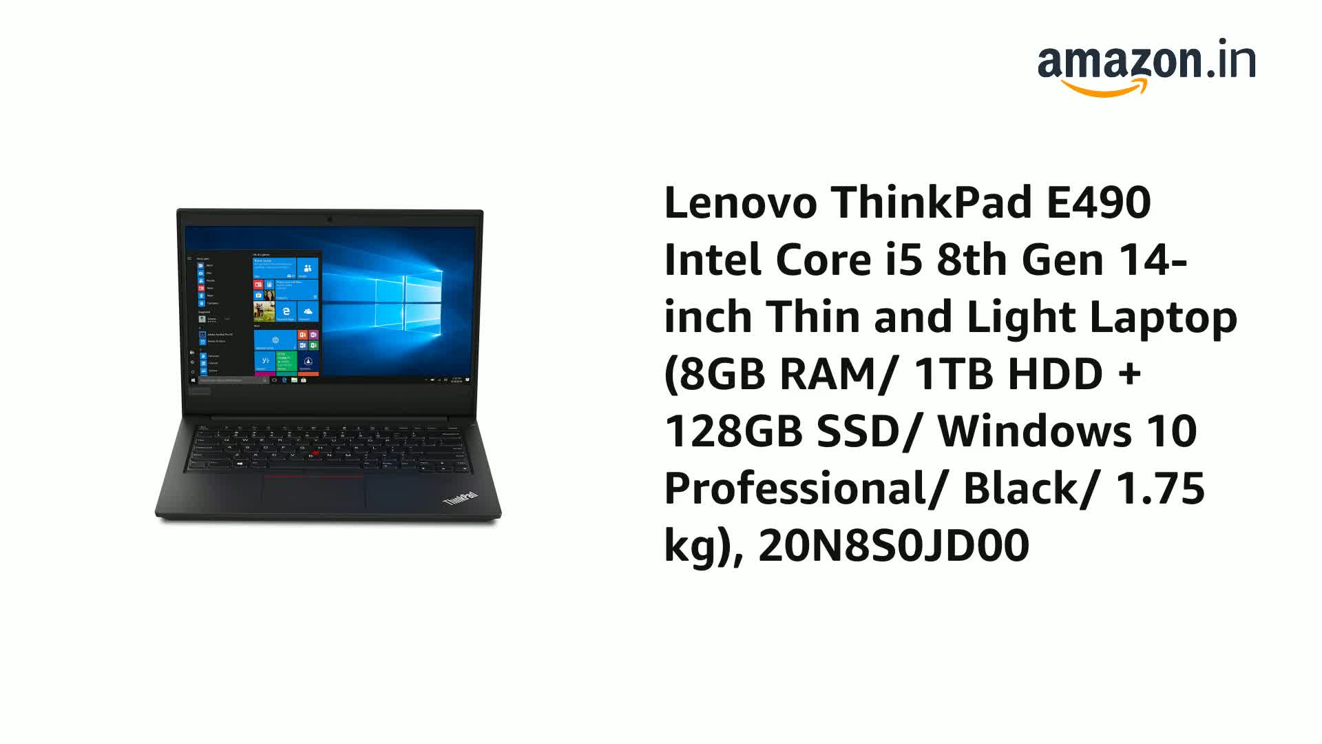 Amazon.in: Buy Lenovo ThinkPad E490 Intel Core i5 8th Gen 14-inch