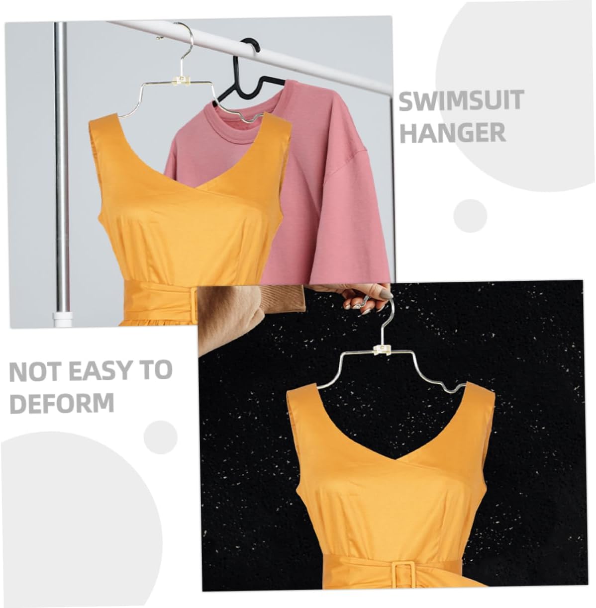 Fashionable 2pc Women's Swimsuit Display Hangers Lingerie Hanging Rack Prevent Wrinkles Home Retail Store Use