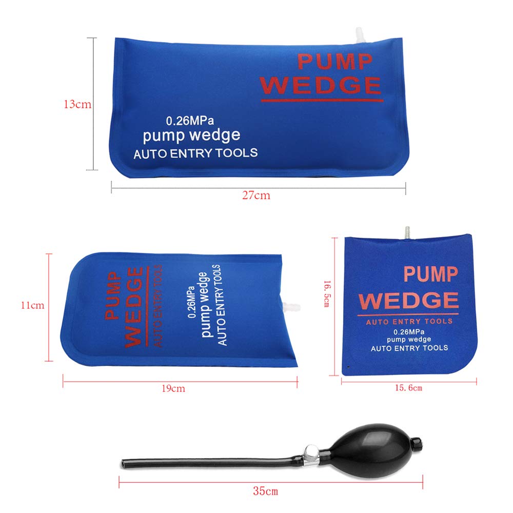 WANYIG 3 Stücke Air Wedge Pump Wedge Montagekissen Pneumatikspanner Montage Luftkissen Spreizkissen Montagehilfe Fenster für die Tür Fenster Installation und Auto-