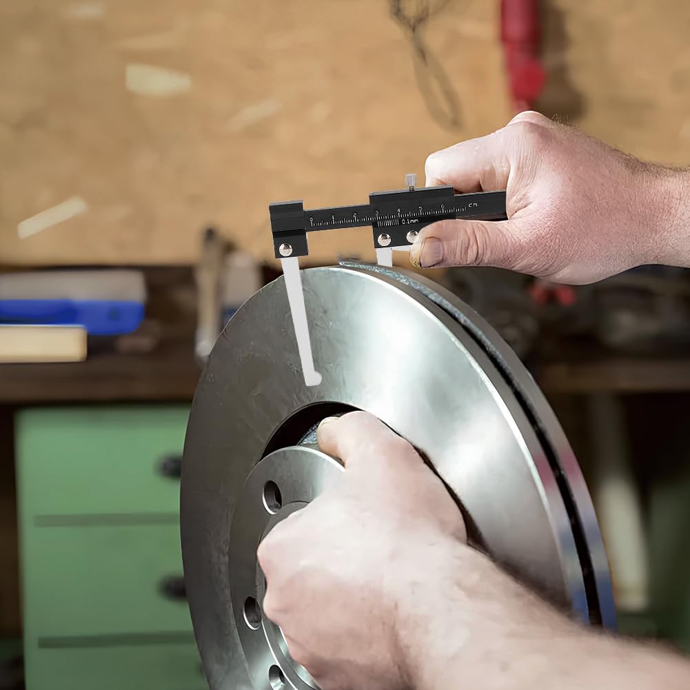 Misurare Spessore Disco Freno, Calibro Digitale per Dischi Freno Auto Calibro Profondità 0.1mm Precisione 0-60mm Metrico, Accessori Auto Professionali per Meccanici e Officine