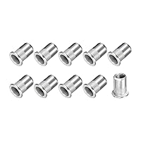 Vista 20 de METALLIXITY Tuercas de remache (M3) 25 piezas, tuercas roscadas de aleación de aluminio, para sujetadores mecánicos de muebles, tono plateado