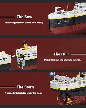 dOvOb Titanic Model Building Blocks Set, 2022 Pieces Bricks, Compatible with Major Brands