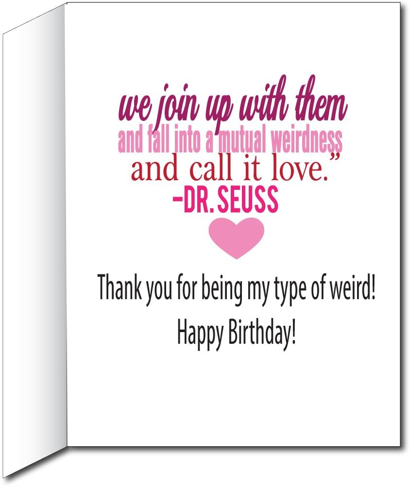 VictoryStore Jumbo Greeting Cards: Giant Birthday Card (Dr. Seuss Love Quote) 2 feet x 3 feet Card with Envelope